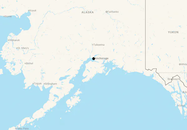 Karte 23 Tage Alaska & Yukon mit dem Camper