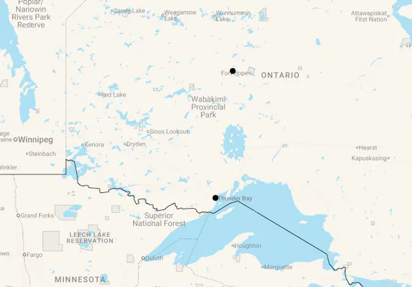 Karte 7 Tage Miminiska Fly-in Lodge im Norden Ontarios