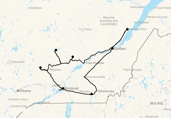 Karte 15 Tage Québec Deluxe