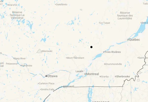 Karte 4 Tage Hotel Sacacomie in Québec