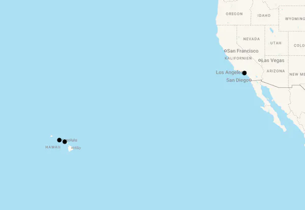 Karte 14 Tage Hawaii: Oahu & Maui