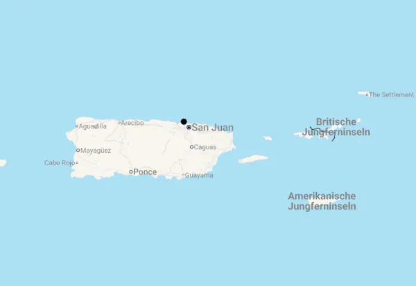 Karte 11 Tage Caribbean Yachting Hideaways - von Puerto Rico nach Antigua