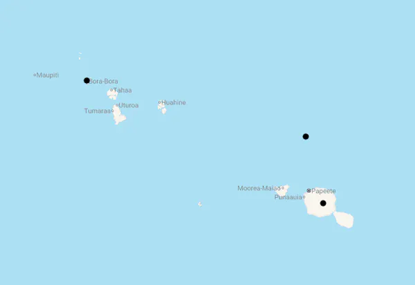 Karte The Islands of Tahiti