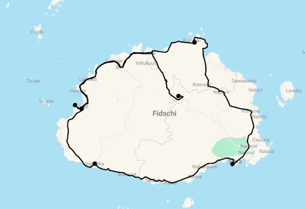 Karte 17 Tage Fiji Dreams inkl. Kreuzfahrt