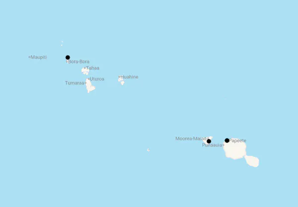 Karte 12 Tage Moana Inselhüpfen