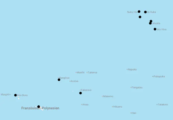 Karte 12 Tage Aranui Cruises Marquesas Islands