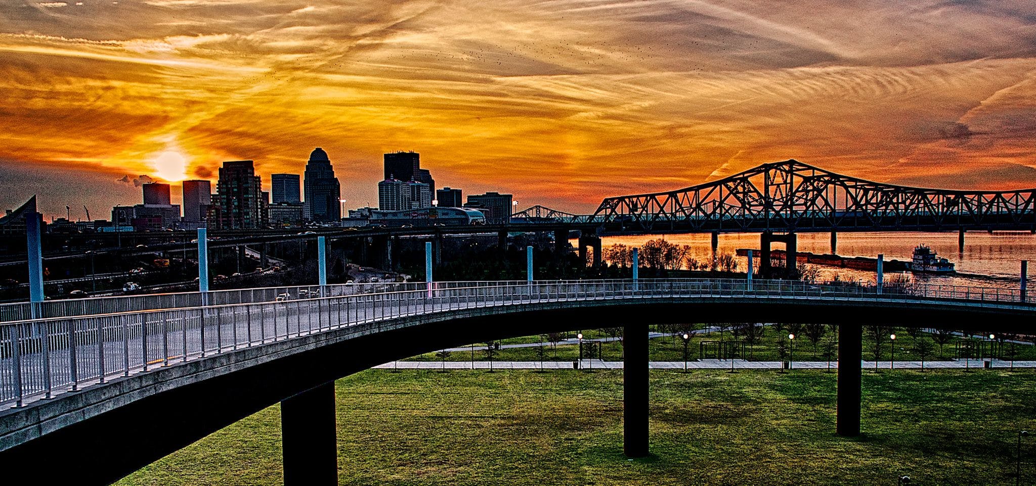 Big Four Bridge Sunset Over Louisville Nick Roberts www.SpeedDemon2.com 014 2 1