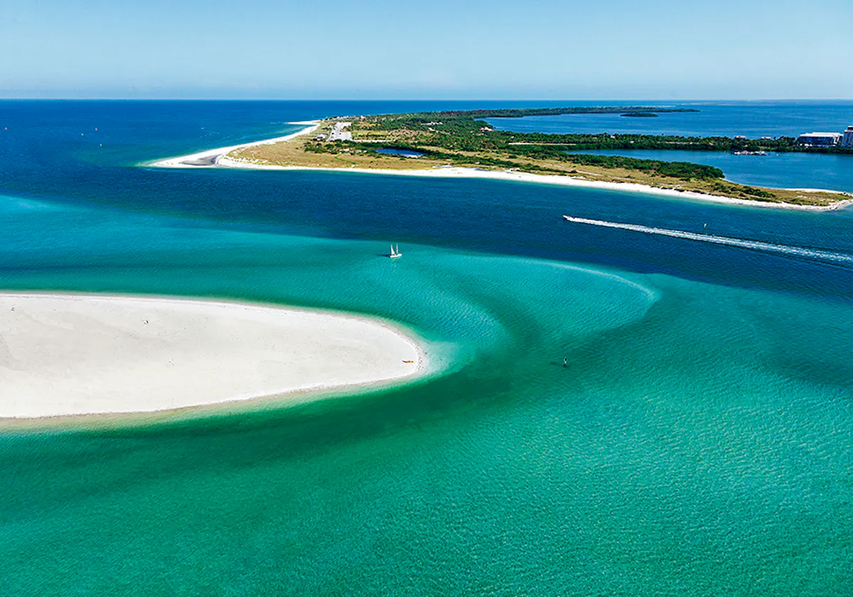 Caladesi Island State Park foreground and Honeymoon Island State Park background NPCC