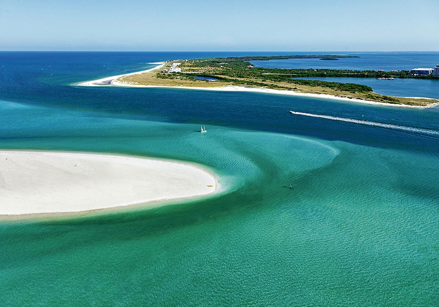 Caladesi Island State Park foreground and Honeymoon Island State Park background NPCC