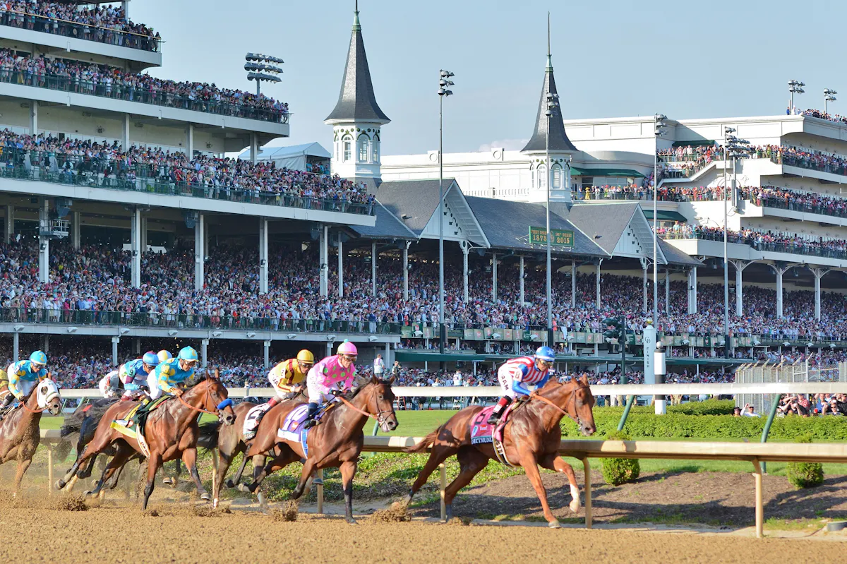 Churchill Derby Horses Jockey First Turn Spires 1