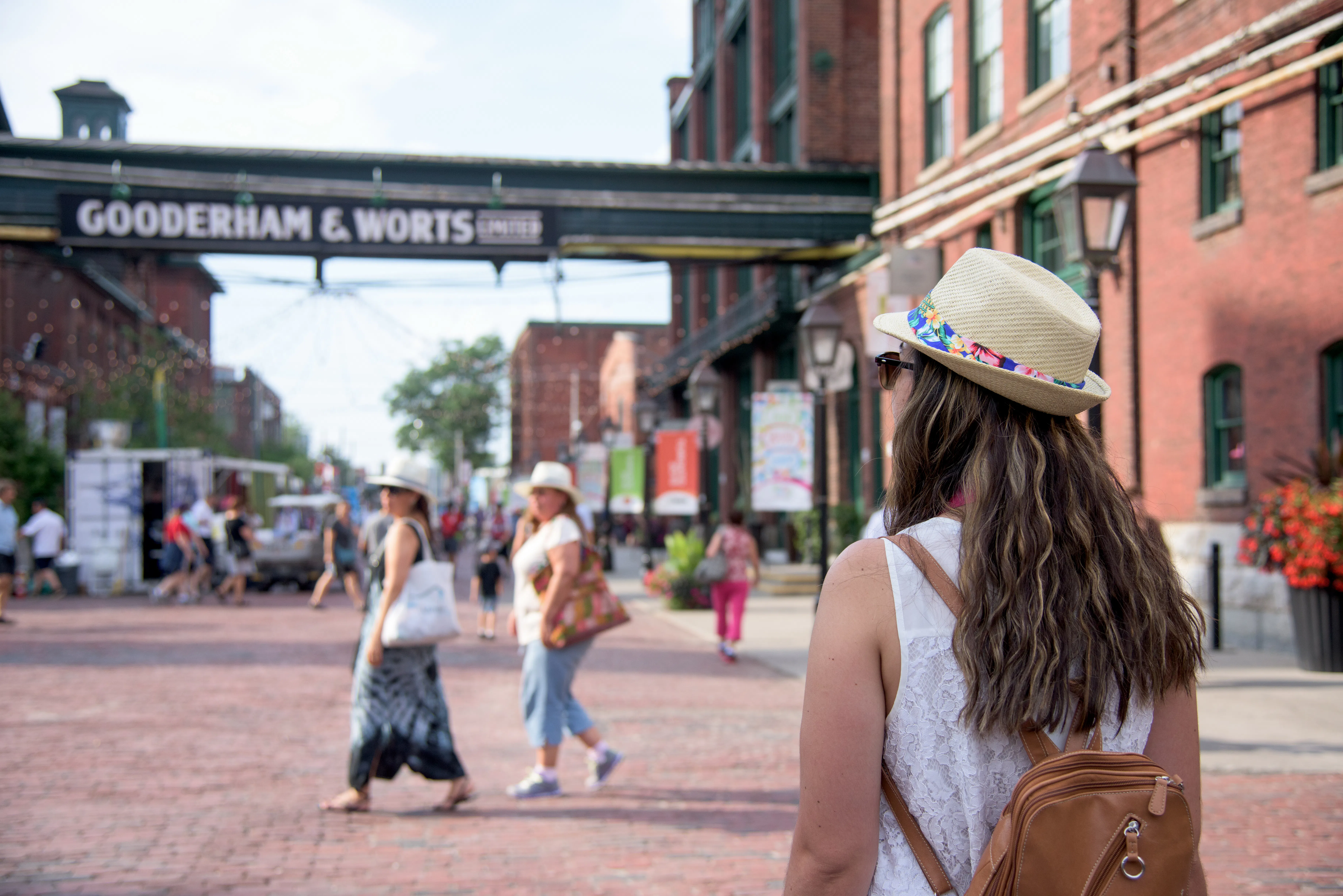 Copy of Distillery District visitors GooderhamWorts sign daytime Attractions Image