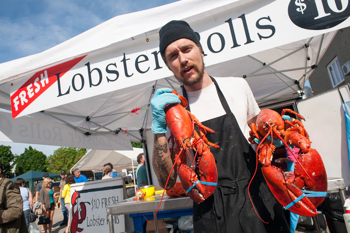 Fredericton Boyce Farmers Market Fresh Lobsters Stand 36 2012
