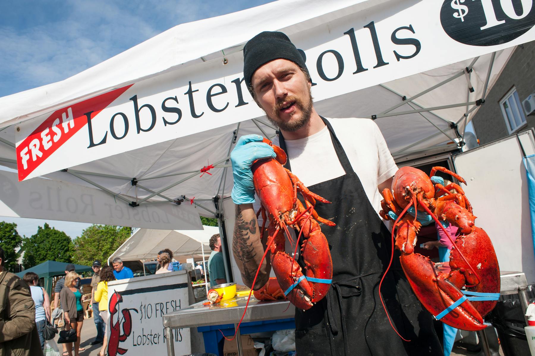 Fredericton Boyce Farmers Market Fresh Lobsters Stand 36 2012