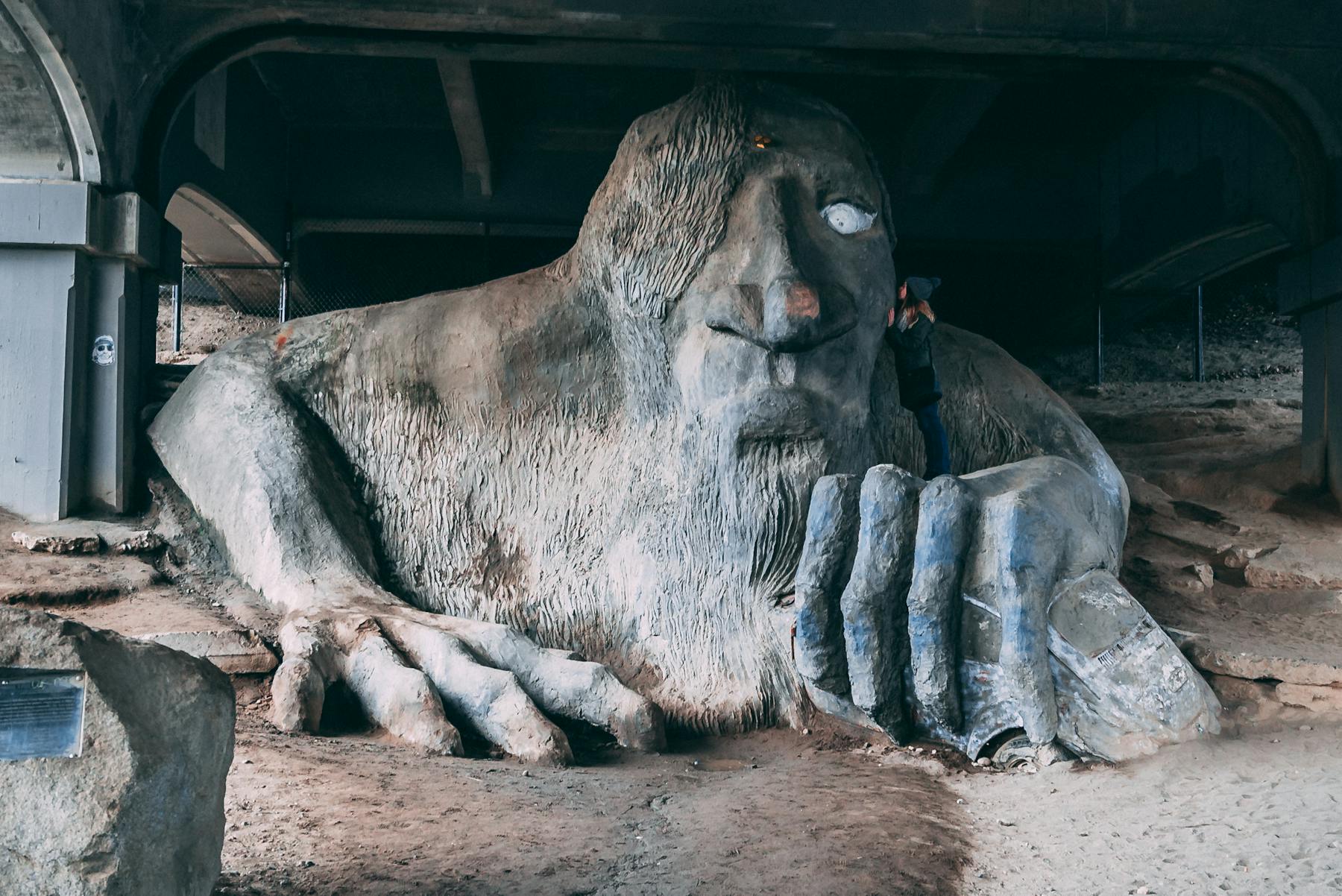Fremont Troll under Aurora Bridge Credit Visit Seattle