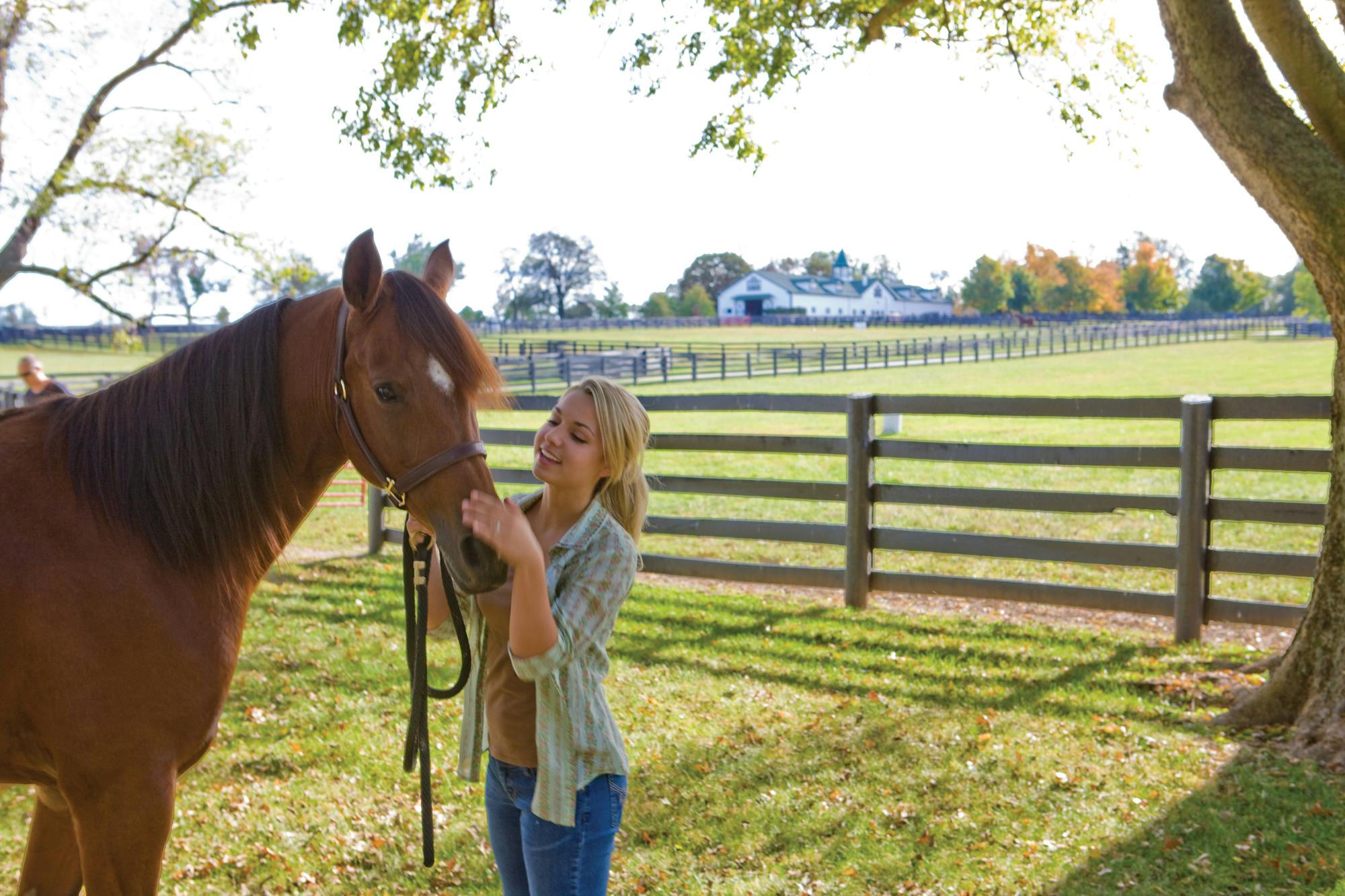 Girl w Horse on Farm2