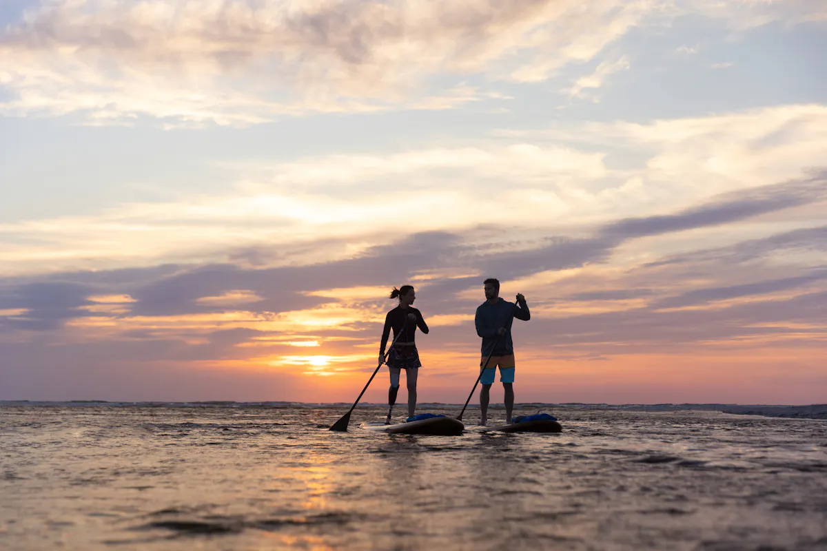 Naples Marco Island Everglades CVB SUP Clam Pass Sonnenuntergang