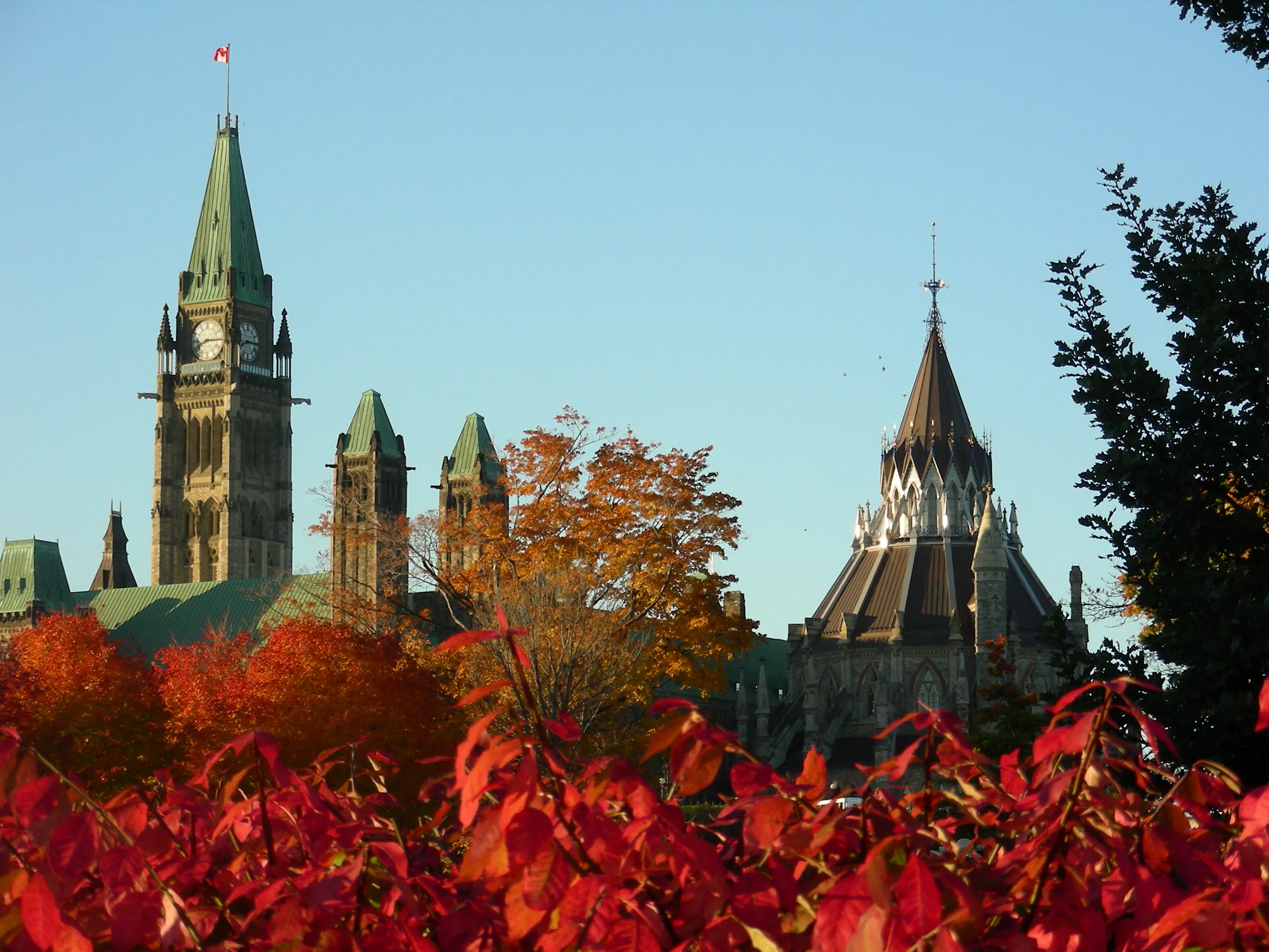 Parliament Buildings in Fall credit Ottawa Tourism
