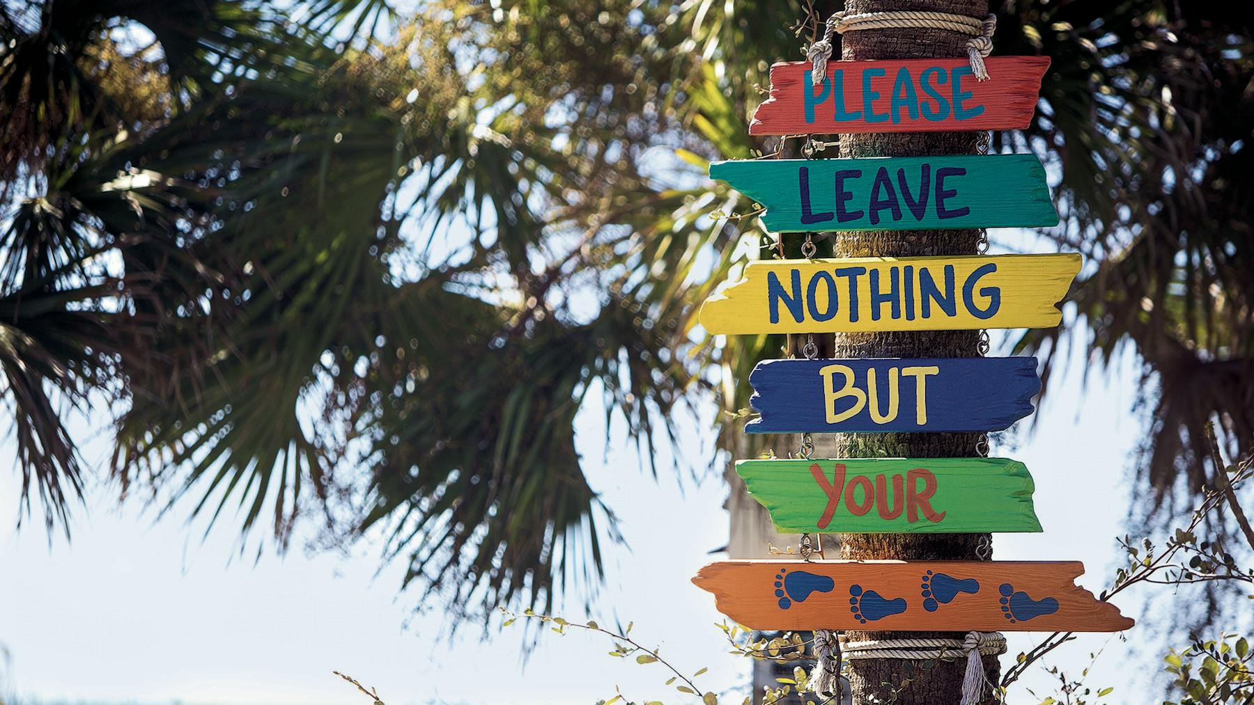 Please Leave Nothing But Your Footprints Indian Rocks Beach NPCC