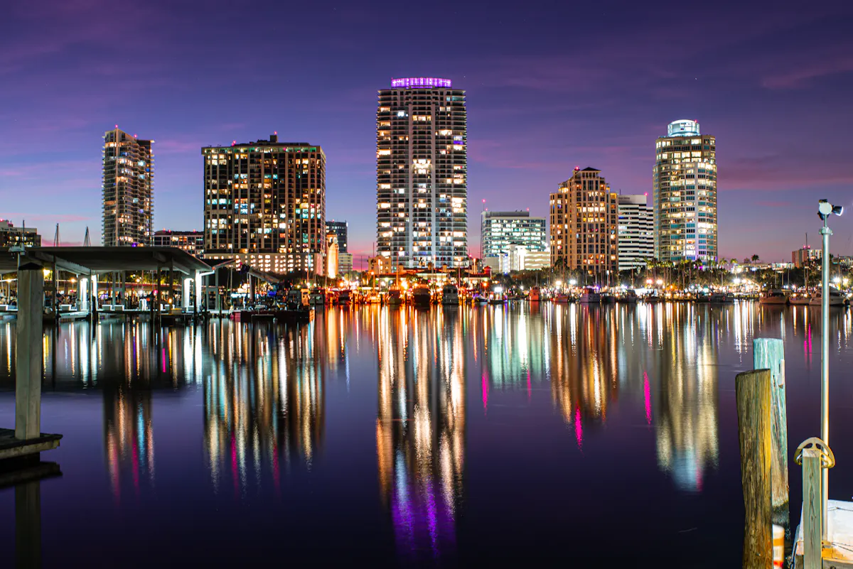 St. Pete Skyline at Night Downtown St. Pete