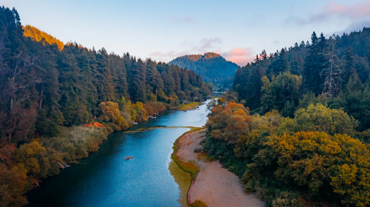rivers Russian River Duncans Mills by Glenn Lee Robinson Sonoma County 002