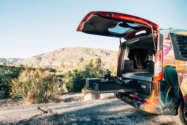 Escape Campervans USA Santa Cruz Kochen mit Aussicht