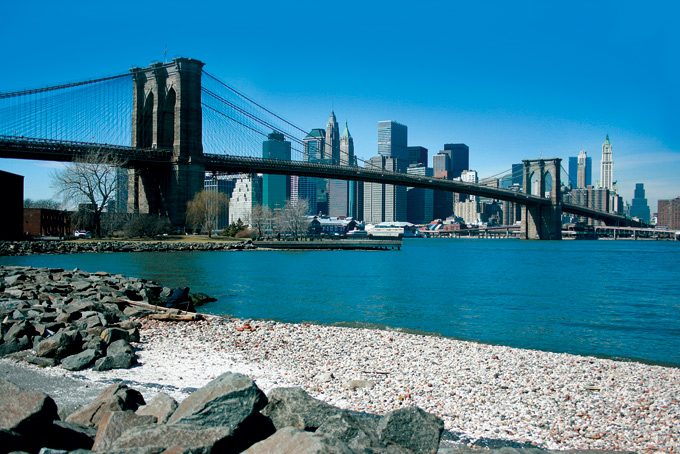 New York Skyline mit Brooklyn Bridge