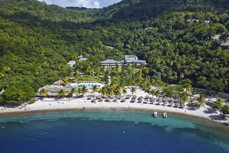 Sugar Beach Resort aus der Luft