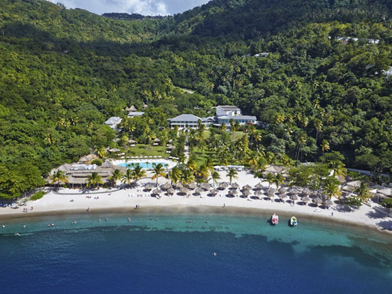 Sugar Beach Resort aus der Luft