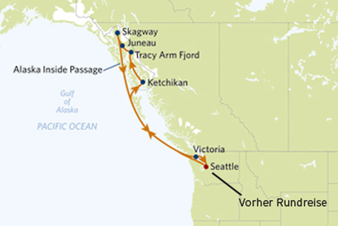 KreuzfahrtCelebrityAlaska Celebrity Solstice Karte