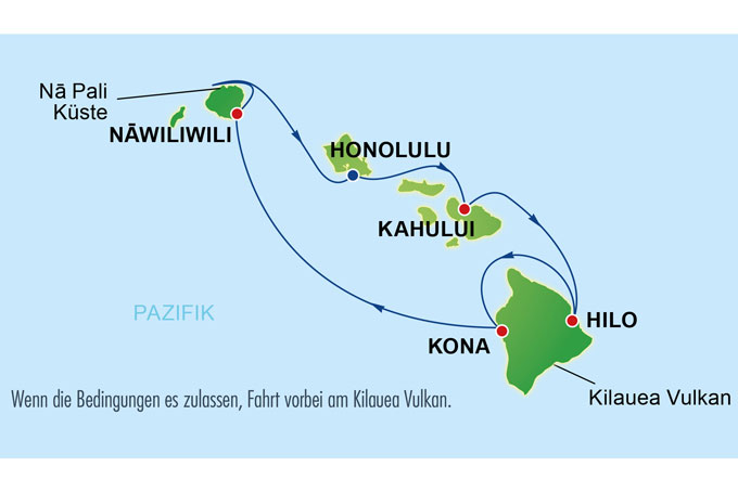 KreuzfahrtNCLRouteHawaii