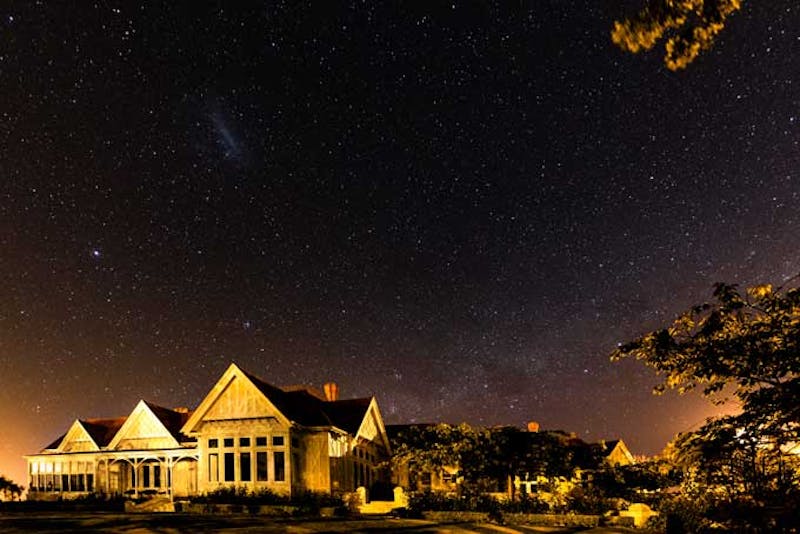HotelNeuseelandPen y bryn LodgeAussenansicht bei Nacht