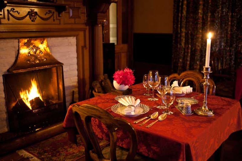 HotelNeuseelandPen y bryn LodgeEssen am Kamin