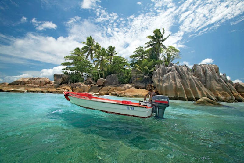 HotelSeychellenPraslinParadise SunBoottrip