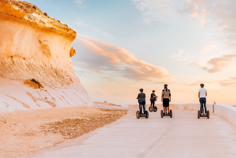 MaltaFamily on segways in Xwejni Gozo