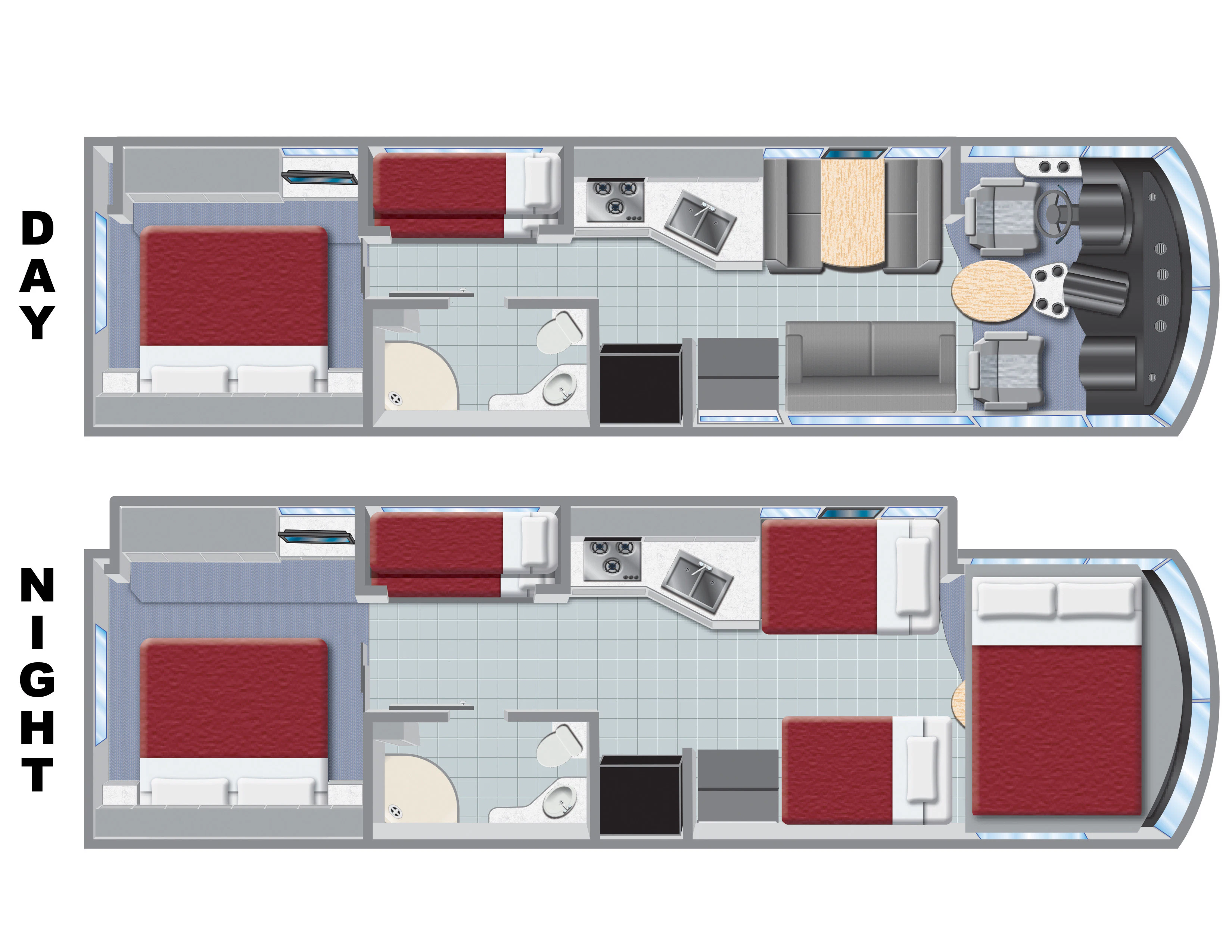 CamperElMonteA FamilySleeper Floorplan