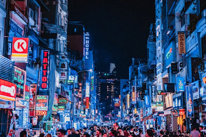 VietnamHo Chi Minh City SaigonSaigon Nightmarket Streetview