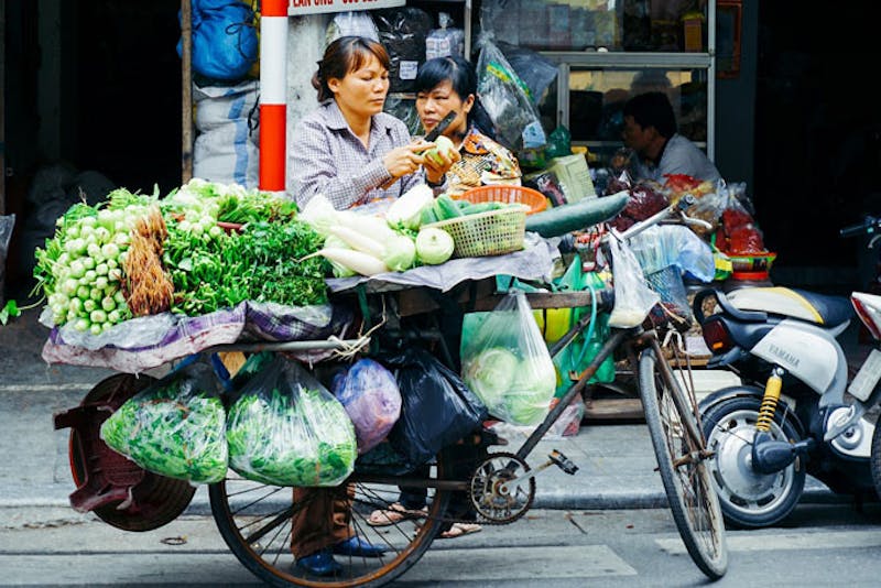 VietnamHanoiFahrrad Gemuese Country