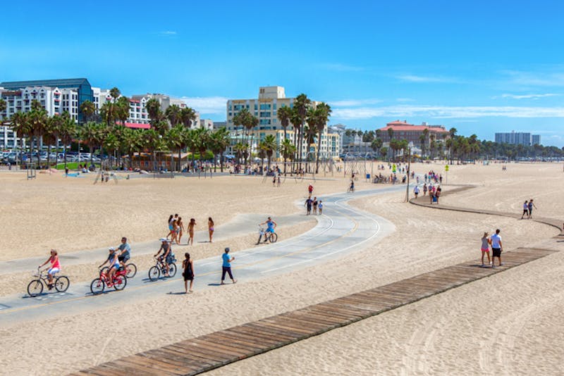 CaliforniaSantaMonicaBeach biking3