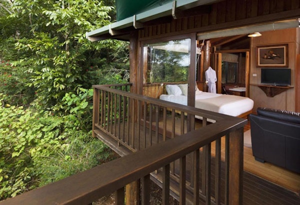 HotelAustralienQLDRose Gums Wilderness Retreat Balkon