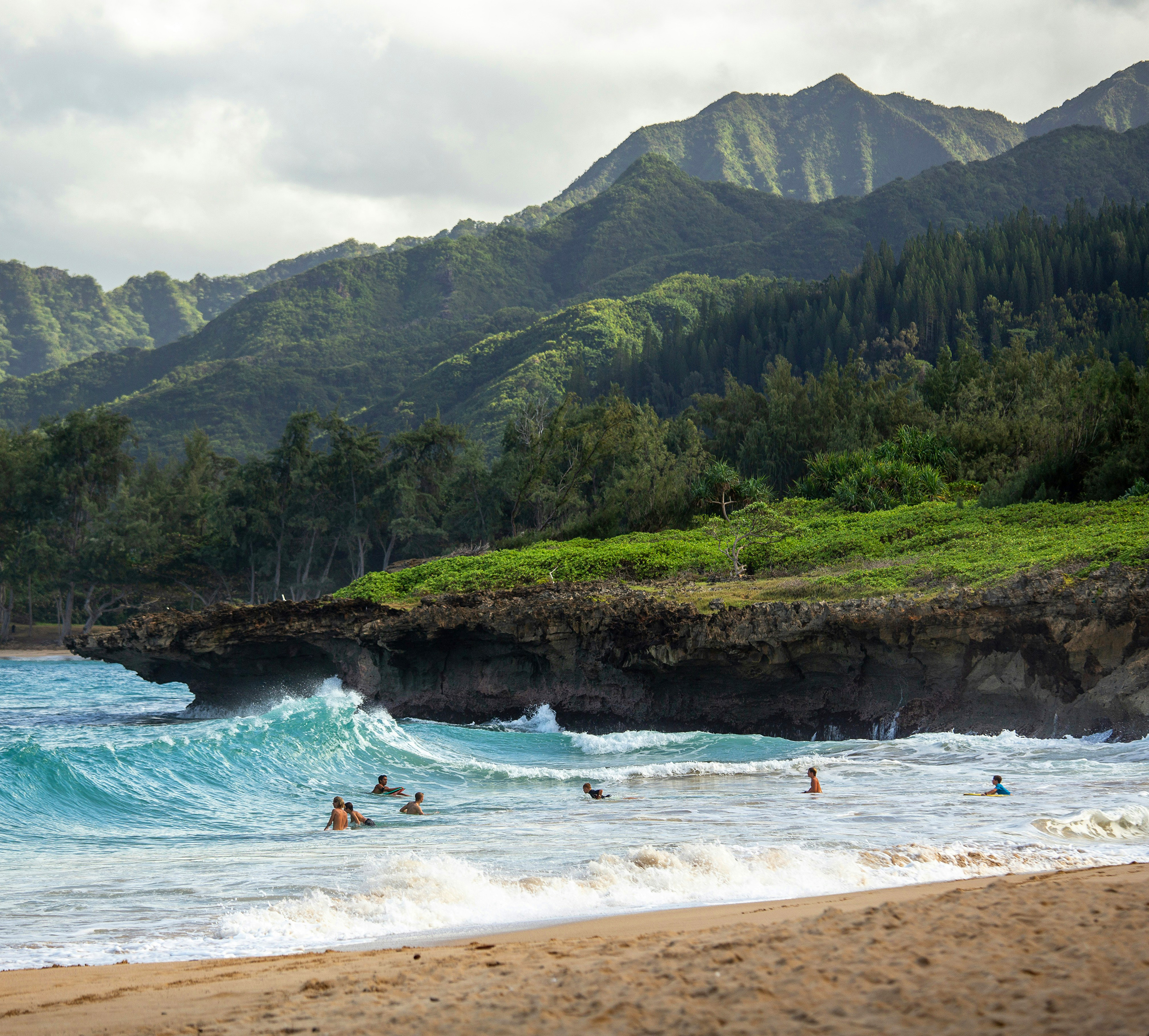 HDHawaiistrand Kueste berge