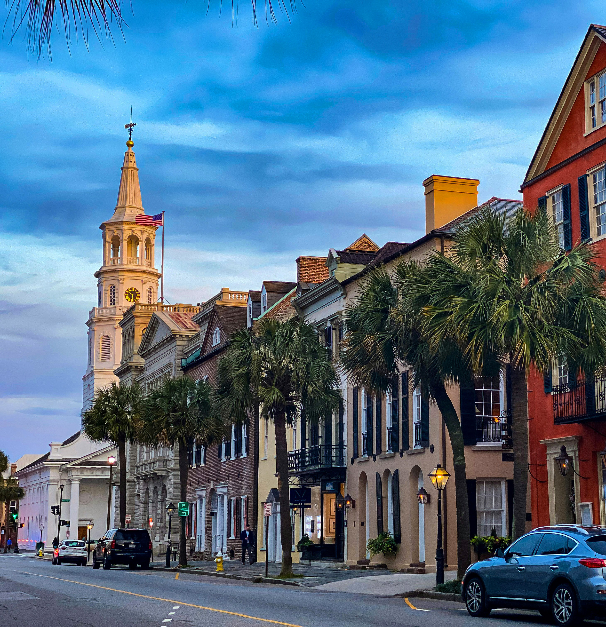 HDSouthCarolinaCharleston BunteHauser Palmen