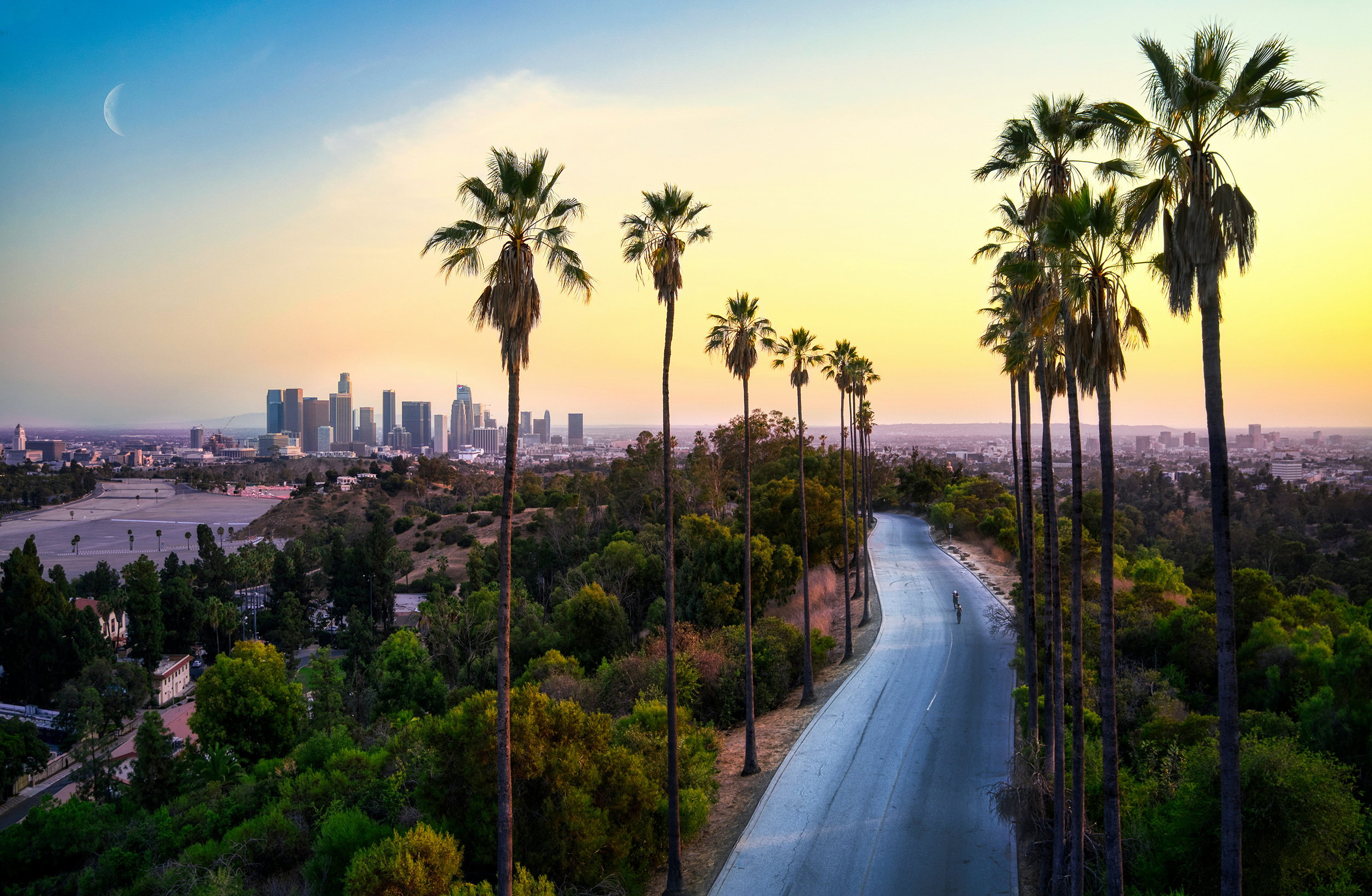 HDCaliforniaLos AngelesLos Angeles City View sundown skyline