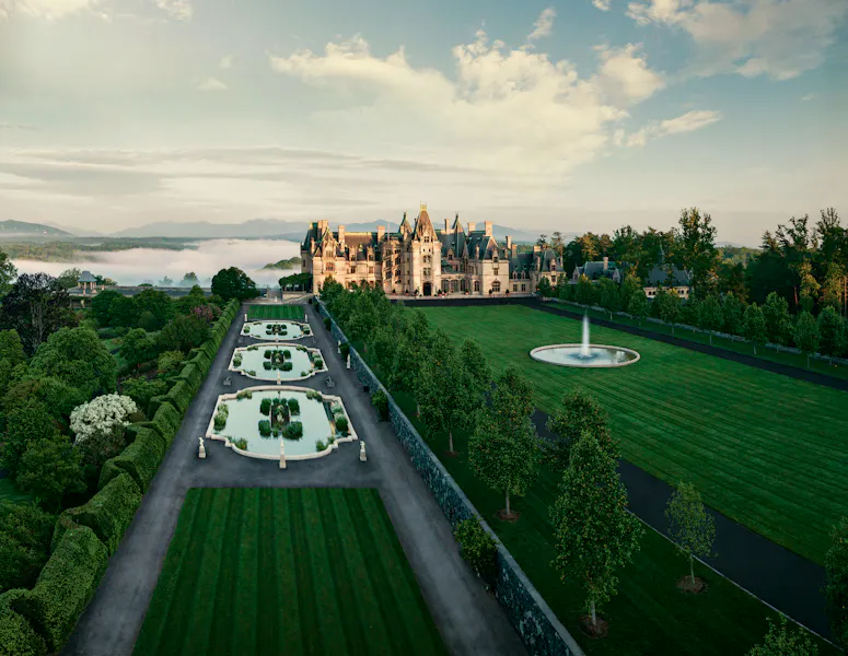HDNorth CarolinaAshevilleBiltmore Aerial View