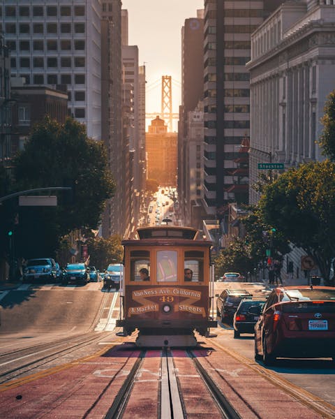 HDCaliforniaSan Franciscostadtbahn sunset