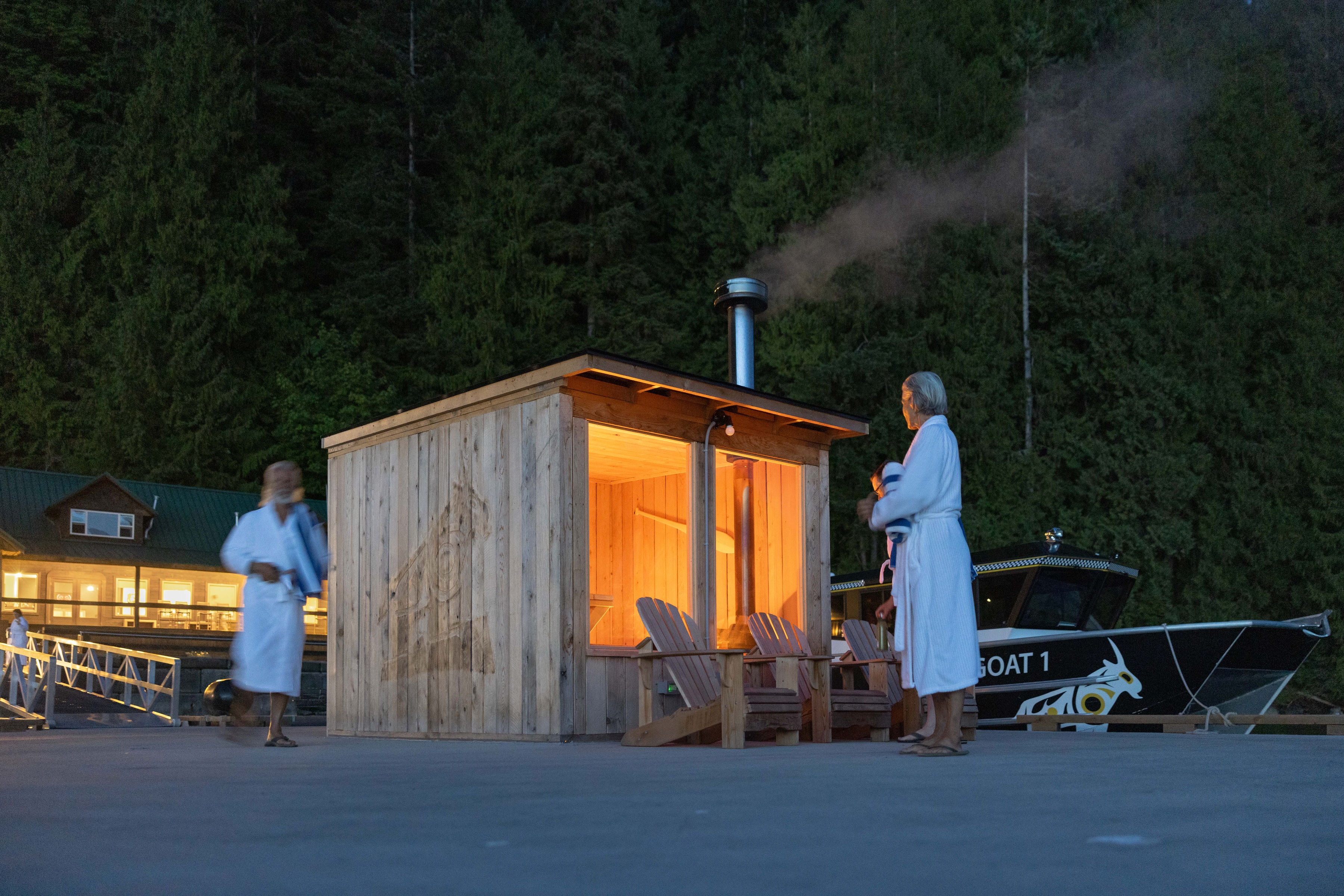 HDBritish ColumbiaKlahoose Wilderness ResortSauna