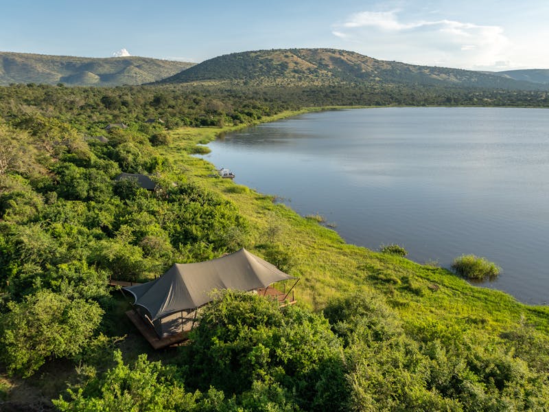 HDHotelRuandaWilderness Magashi CampZelt am See