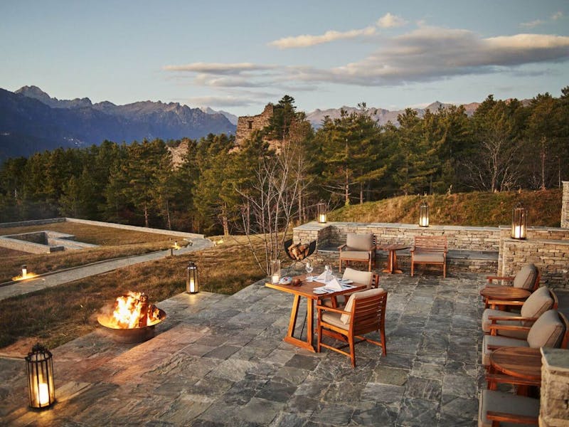 HotelBhutanSix Senses ParoFeuerstelle