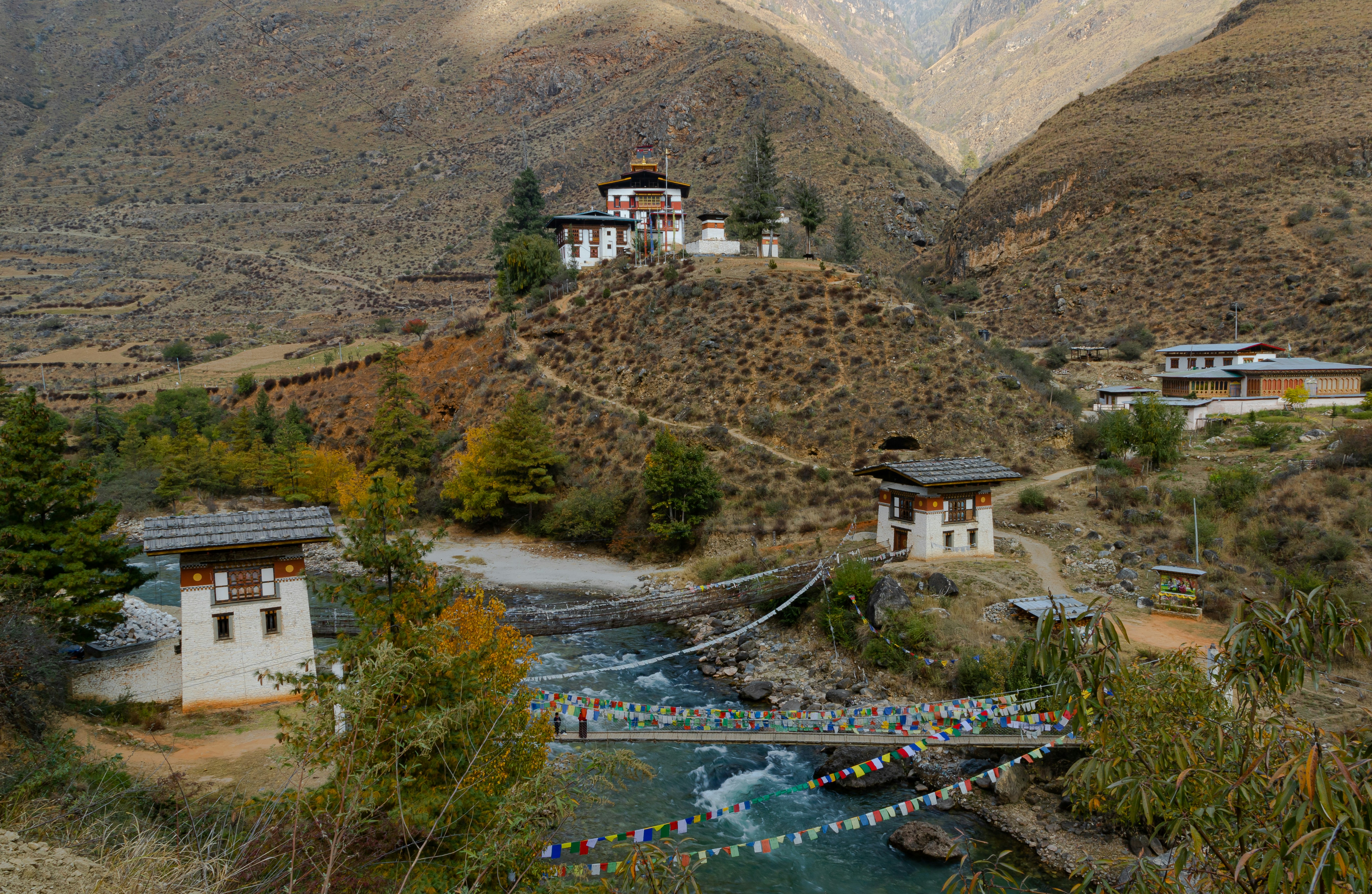 HDBhutanParoRiver running through a valley Paro