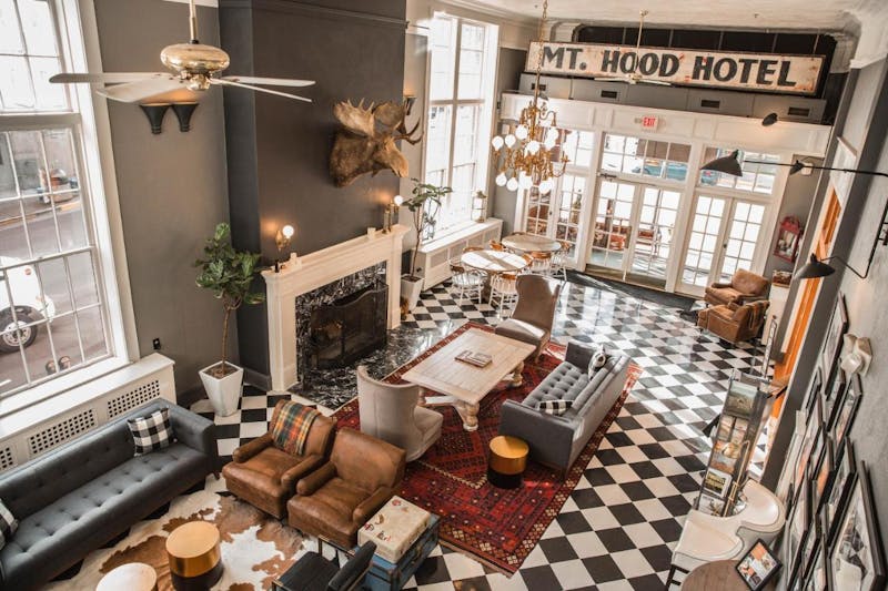 HotelOregonHood River Hotel Lobby