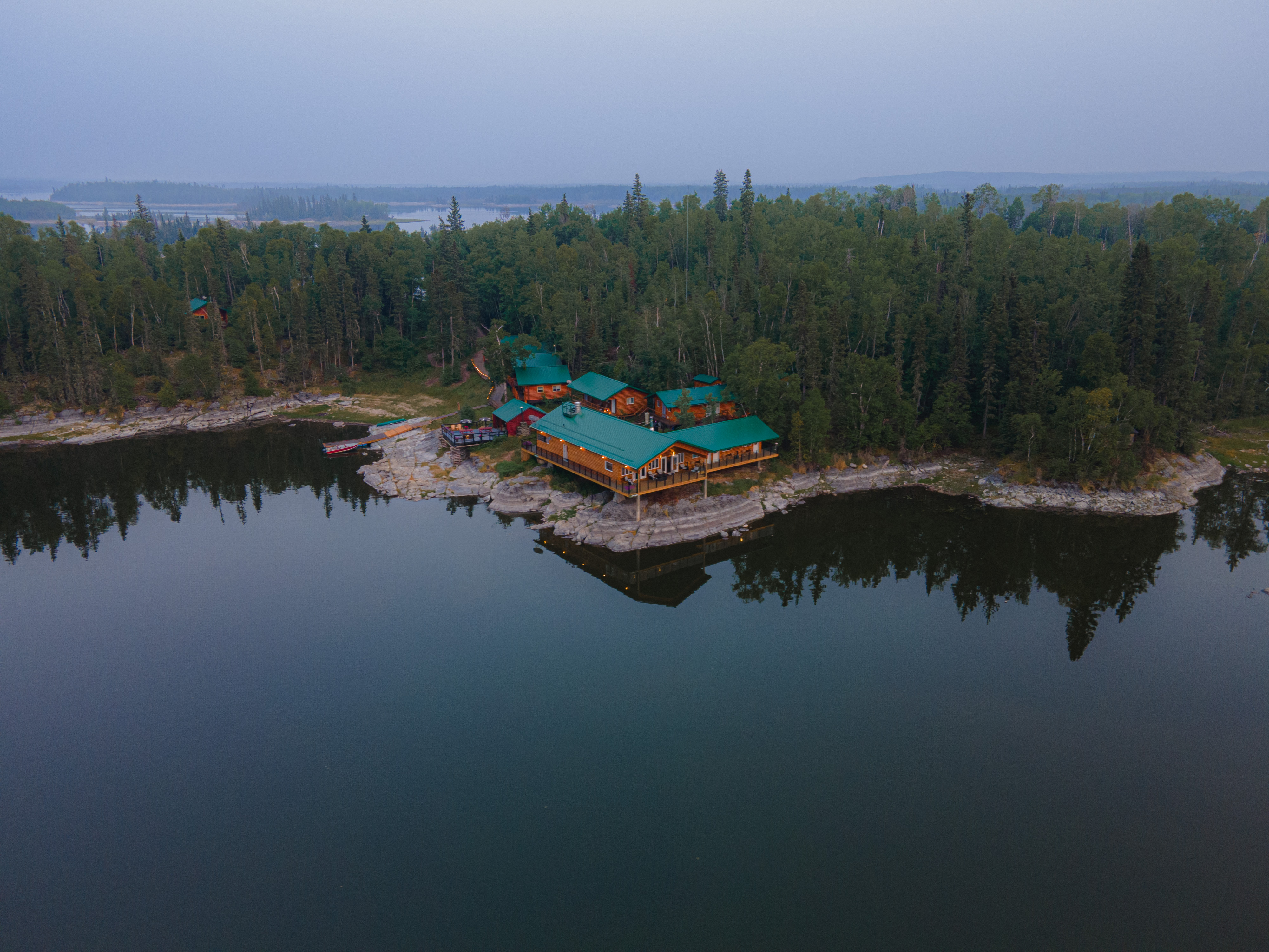 HDSaskatchewanTwin Falls LodgeLuftansicht